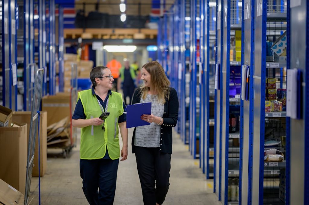 Demo logistics warehouse team, photo by Centre for Ageing Better on Unsplash